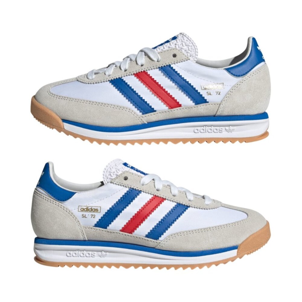 adidas SL 72 RS GS - Size 6.5y/7.5w Unisex Sneakers White Blue Red JQ5956 NEW